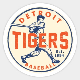 Old Style Detroit Tigers 3 by Buck Tee Sticker